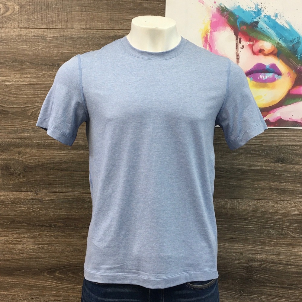 Lululemon Metal Vent Tech Short Sleeve T-Shirt Mens Blue Heathered‎ Athletic Top